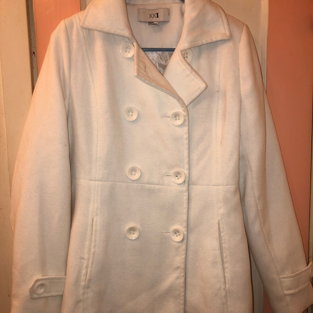 White Peacoat by Forever 21